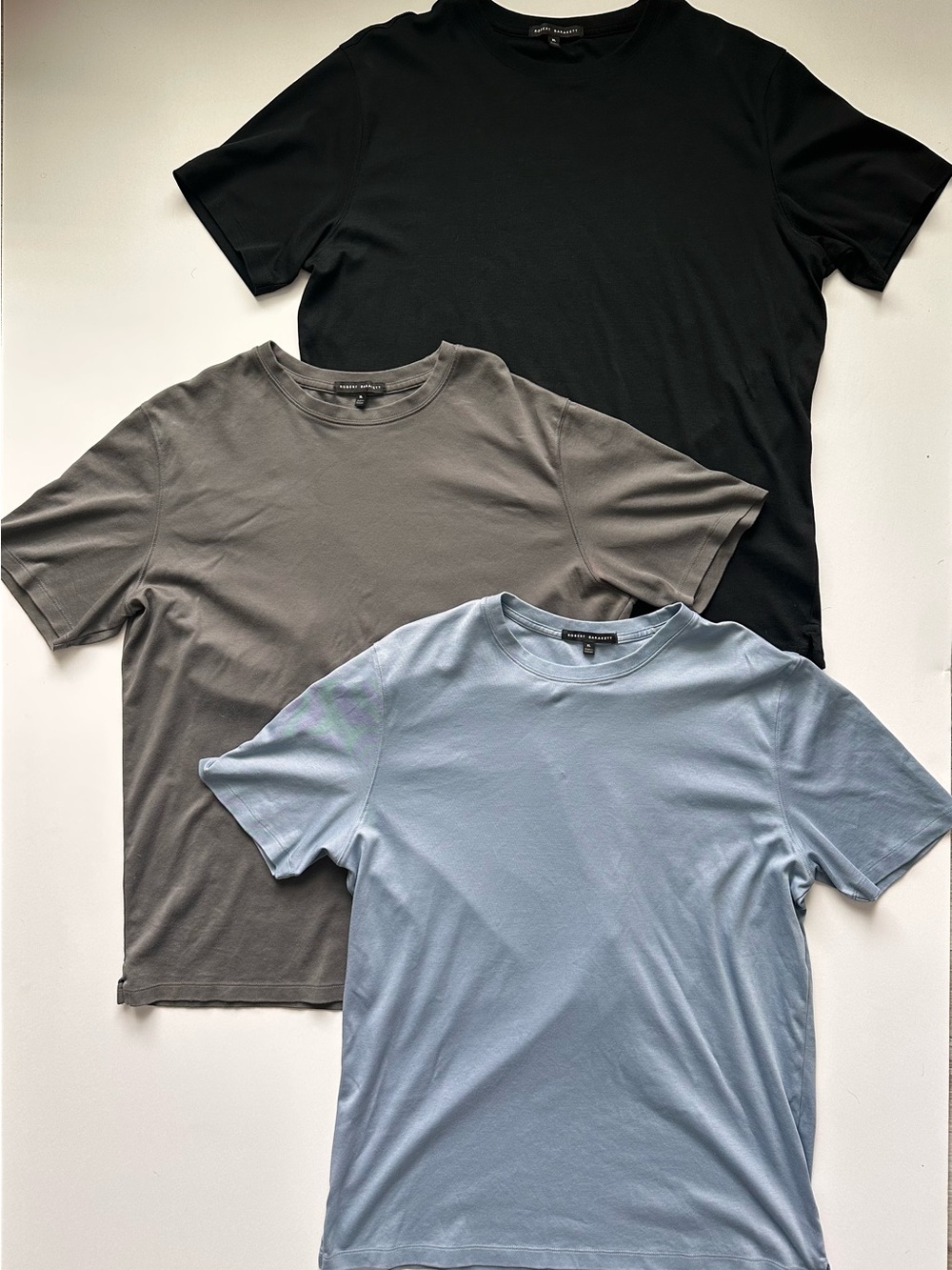 Robert Barakett Tee 3 Pack - Black, Gray, Light Blue